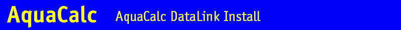 AquaCalc DataLink Install